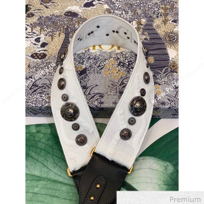 Dior Camouflage Embroidered Shoulder Strap White 2020 (XXG-20062307)