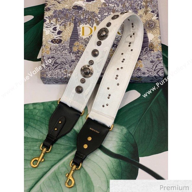 Dior Camouflage Embroidered Shoulder Strap White 2020 (XXG-20062307)