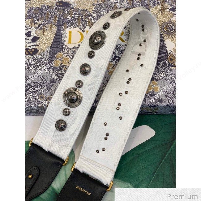 Dior Camouflage Embroidered Shoulder Strap White 2020 (XXG-20062307)