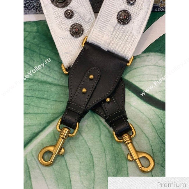 Dior Camouflage Embroidered Shoulder Strap White 2020 (XXG-20062307)