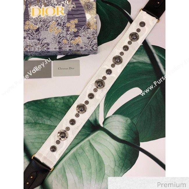 Dior Camouflage Embroidered Shoulder Strap White 2020 (XXG-20062307)