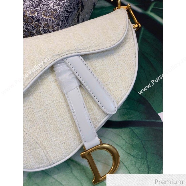 Dior Mini Saddle Bag in Oblique Canvas Bag White 2020 (XXG-20062306)