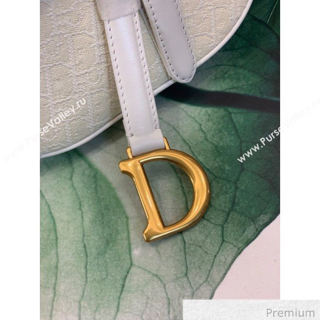 Dior Mini Saddle Bag in Oblique Canvas Bag White 2020 (XXG-20062306)