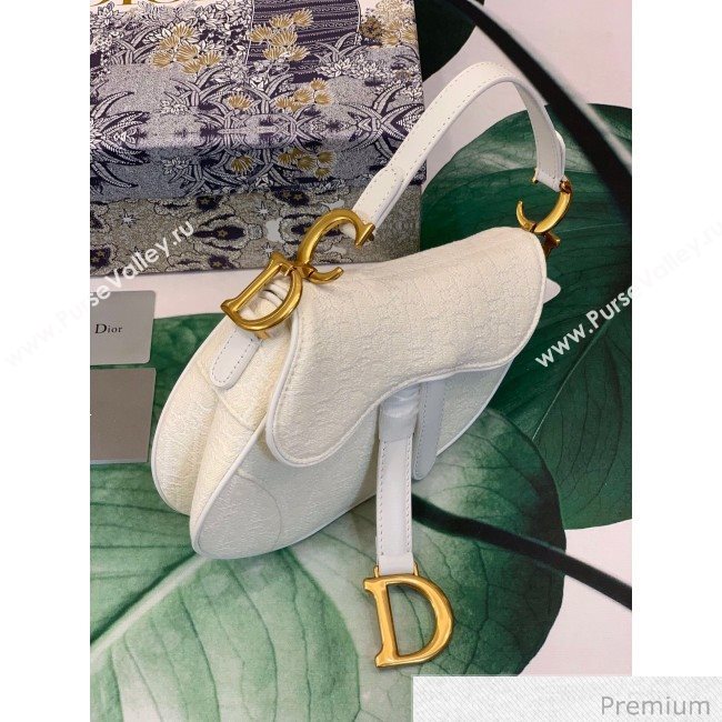 Dior Mini Saddle Bag in Oblique Canvas Bag White 2020 (XXG-20062306)
