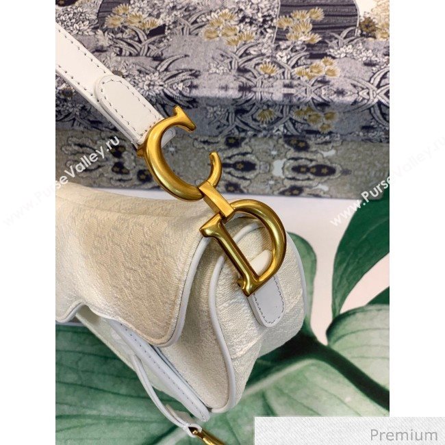 Dior Mini Saddle Bag in Oblique Canvas Bag White 2020 (XXG-20062306)