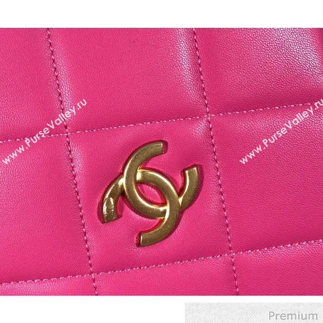 Chanel Quilted Leather Square Chain Shoulder Bag AS1780 Pink 2020 (YD-20063002)
