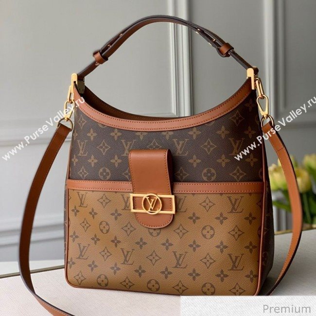 Louis Vuitton Hobo Dauphine MM Shoulder Bag M45195 Monogram Canvas/Brown 2020 (KI-20063020)