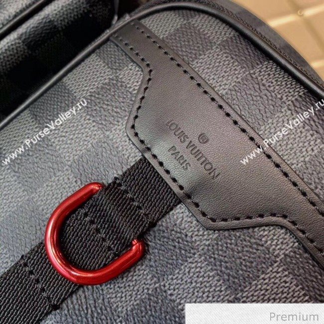 Louis Vuitton Mens Utility Messenger Shoulder Bag N40280 Damier Graphite Canvas 2020 (KI-20063030)