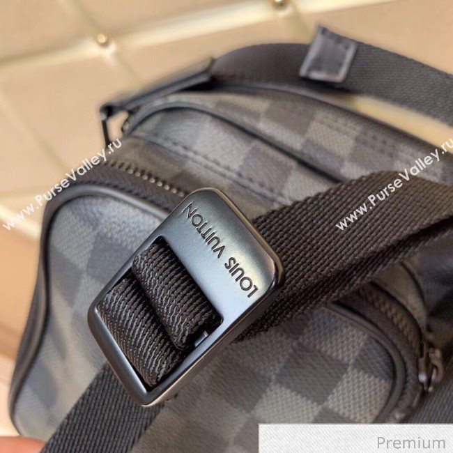 Louis Vuitton Mens Utility Messenger Shoulder Bag N40280 Damier Graphite Canvas 2020 (KI-20063030)