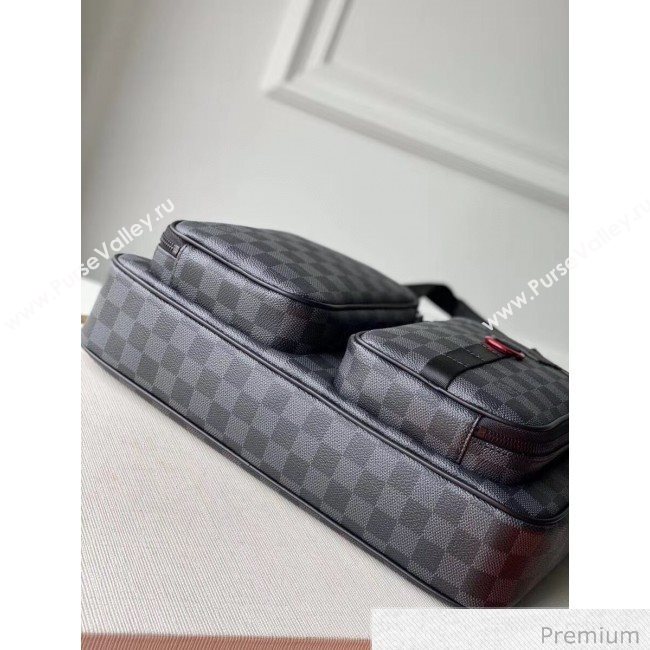 Louis Vuitton Mens Utility Business Messenger Top handle Bag N40278 Damier Graphite Canvas 2020 (KI-20063031)