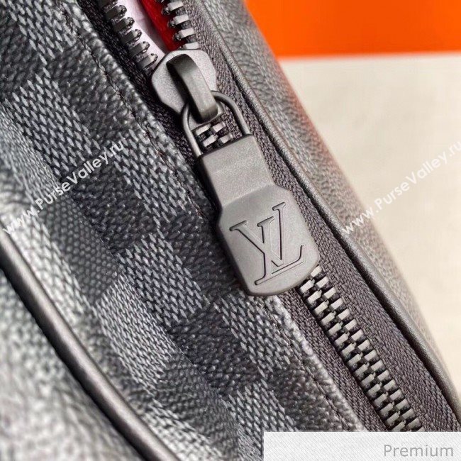 Louis Vuitton Mens Utility Business Messenger Top handle Bag N40278 Damier Graphite Canvas 2020 (KI-20063031)