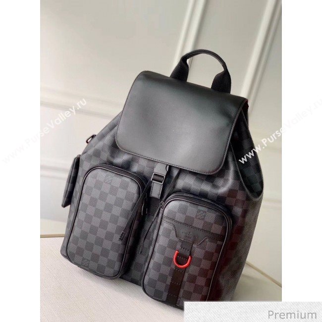 Louis Vuitton Mens Utility Backpack Bag N40279 Damier Graphite Canvas 2020 (KI-20063032)