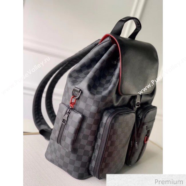 Louis Vuitton Mens Utility Backpack Bag N40279 Damier Graphite Canvas 2020 (KI-20063032)