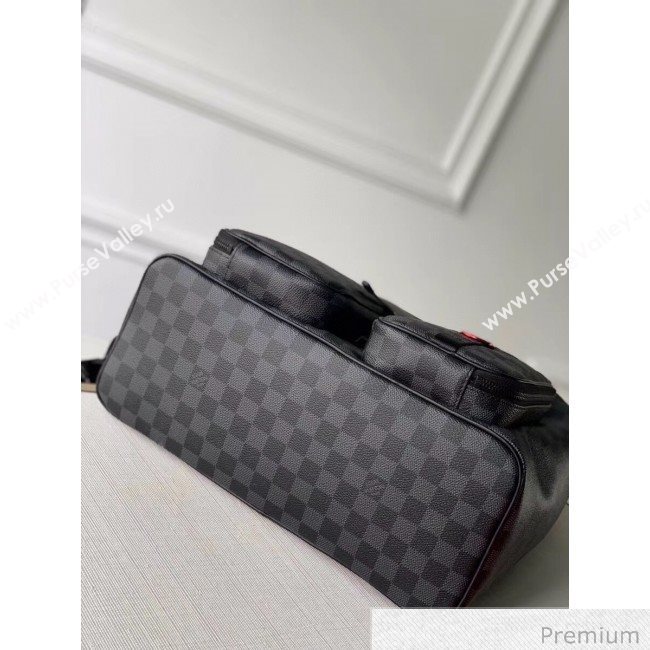Louis Vuitton Mens Utility Backpack Bag N40279 Damier Graphite Canvas 2020 (KI-20063032)