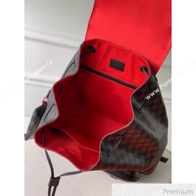 Louis Vuitton Mens Utility Backpack Bag N40279 Damier Graphite Canvas 2020 (KI-20063032)