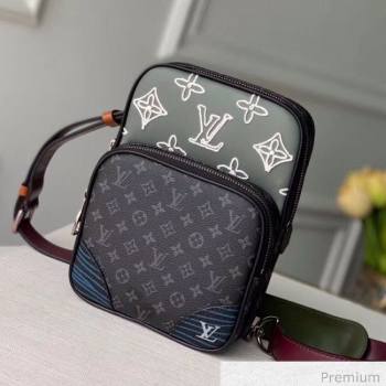 Louis Vuitton Mens Monogram Flower and Stripes Camera Crossbody Bag M68686 Monogram Eclipse Canvas 2020 (KI-20063042)