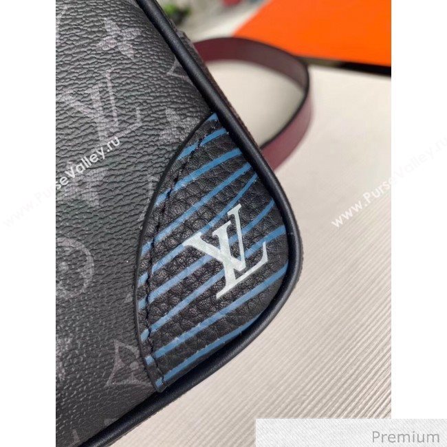 Louis Vuitton Mens Monogram Flower and Stripes Camera Crossbody Bag M68686 Monogram Eclipse Canvas 2020 (KI-20063042)