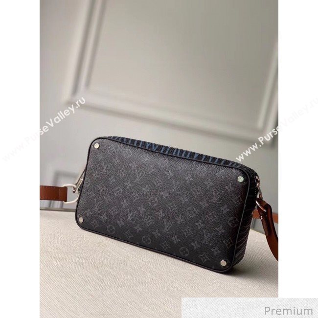 Louis Vuitton Mens LV Stripes Crossbody Bag M69688 Monogram Eclipse Canvas 2020 (KI-20063041)