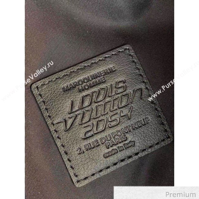 Louis Vuitton Mens 2054 Drawstring Backpack Bag M44940 Grey/Black/Rainbow 2020 (KI-20070102)