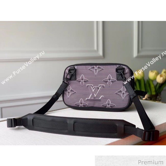 Louis Vuitton Mens 2054 Expandable Messenger Shoulder Bag M55698 Grey/Black/Rainbow 2020 (KI-20070101)