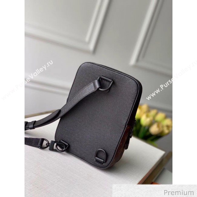 Louis Vuitton Mens Saffiano Calfskin Camera Crossbody Bag M68686 Black 2020 (KI-20070105)