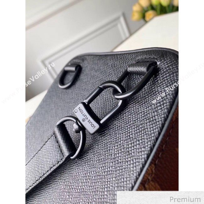 Louis Vuitton Mens Saffiano Calfskin Camera Crossbody Bag M68686 Black 2020 (KI-20070105)