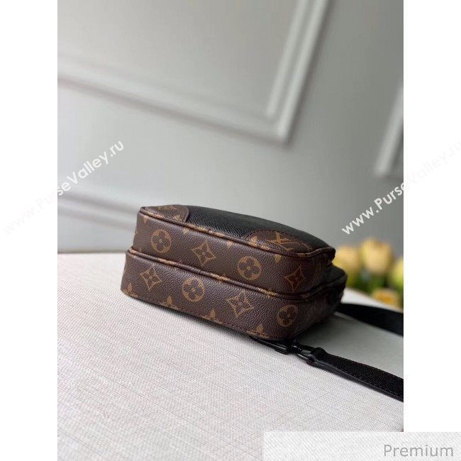 Louis Vuitton Mens Saffiano Calfskin Camera Crossbody Bag M68686 Black 2020 (KI-20070105)