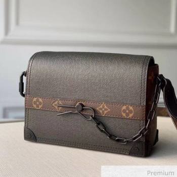 Louis Vuitton Mens Saffiano Calfskin Box Crossbody Bag M30717 Black 2020 (KI-20070103)