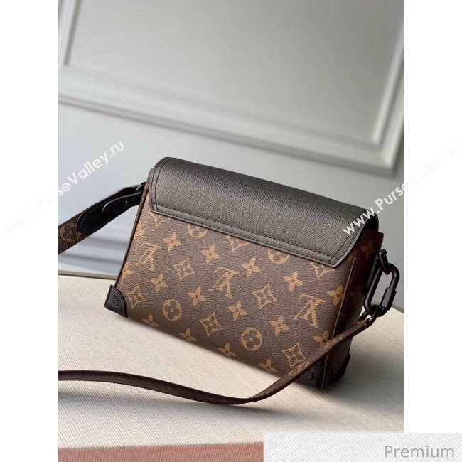 Louis Vuitton Mens Saffiano Calfskin Box Crossbody Bag M30717 Black 2020 (KI-20070103)