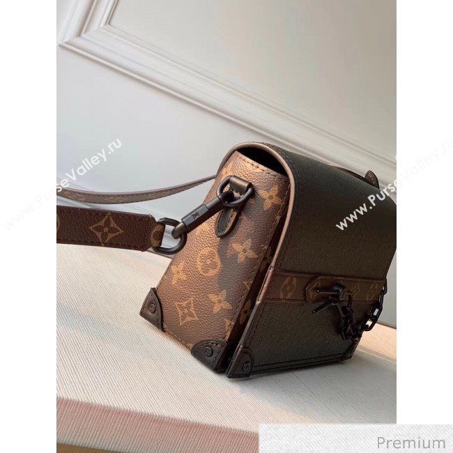 Louis Vuitton Mens Saffiano Calfskin Box Crossbody Bag M30717 Black 2020 (KI-20070103)