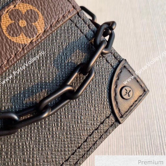 Louis Vuitton Mens Saffiano Calfskin Box Crossbody Bag M30717 Black 2020 (KI-20070103)