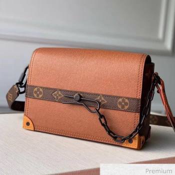 Louis Vuitton Mens Saffiano Calfskin Box Crossbody Bag M30717 Brown 2020 (KI-20070104)