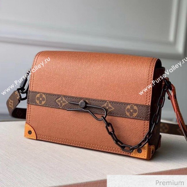 Louis Vuitton Mens Saffiano Calfskin Box Crossbody Bag M30717 Brown 2020 (KI-20070104)