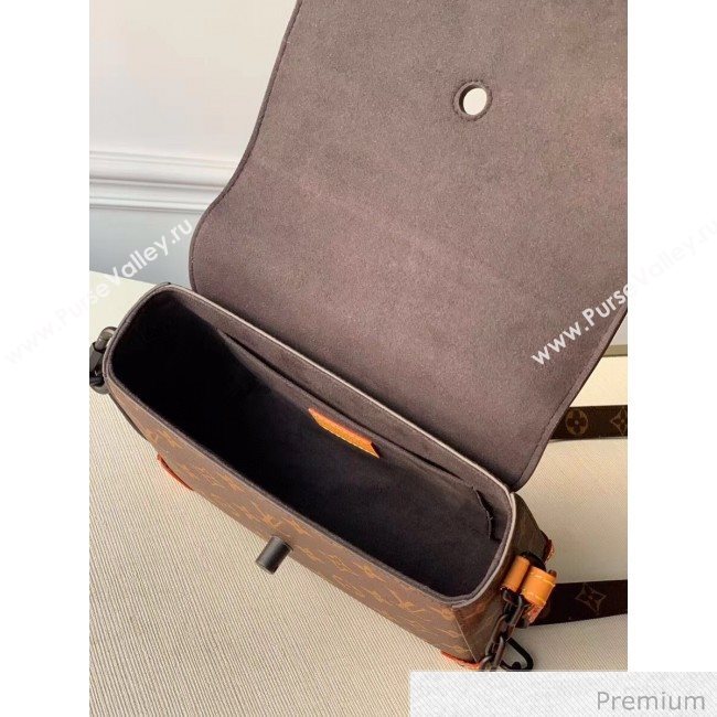 Louis Vuitton Mens Saffiano Calfskin Box Crossbody Bag M30717 Brown 2020 (KI-20070104)