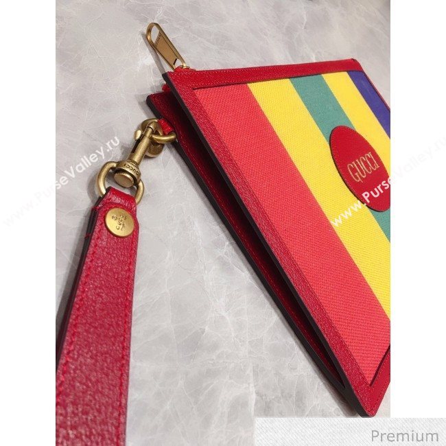 Gucci Baiadera Stripe Canvas Pouch 625602 Multicolor 2020 (DLH-20070116)