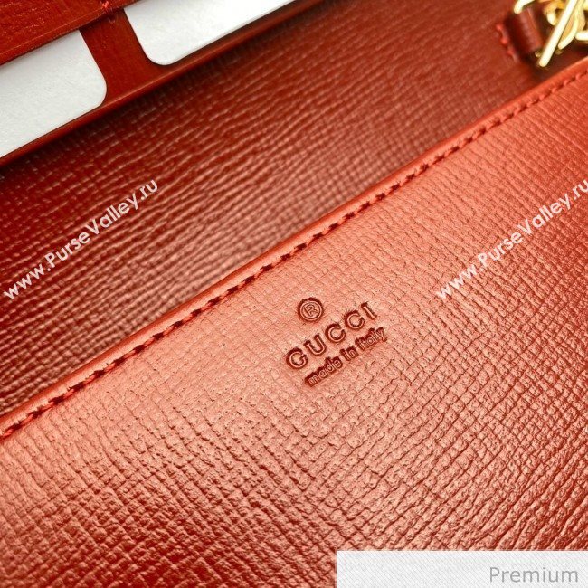 Gucci Horsebit 1955 GG Canvas Wallet with Chain WOC ‎621892 Red 2020 (DLH-20070119)