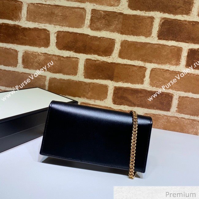 Gucci Horsebit 1955 Leather Wallet with Chain WOC ‎621892 Black 2020 (DLH-20070121)