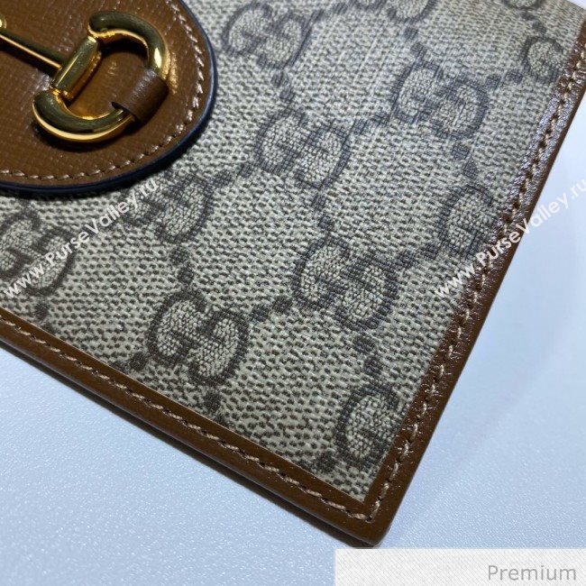 Gucci Horsebit 1955 GG Canvas Wallet with Chain WOC ‎621888 Brown 2020 (DLH-20070126)