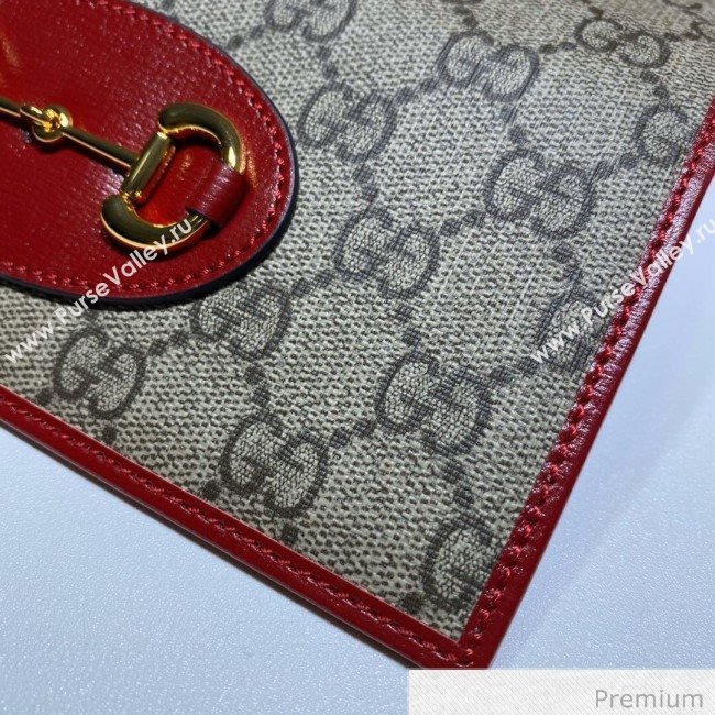 Gucci Horsebit 1955 GG Canvas Wallet with Chain WOC ‎621888 Red 2020 (DLH-20070127)