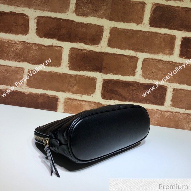 Gucci GG Marmont Large Cosmetic Case 625690 Black 2020 (DLH-20070134)