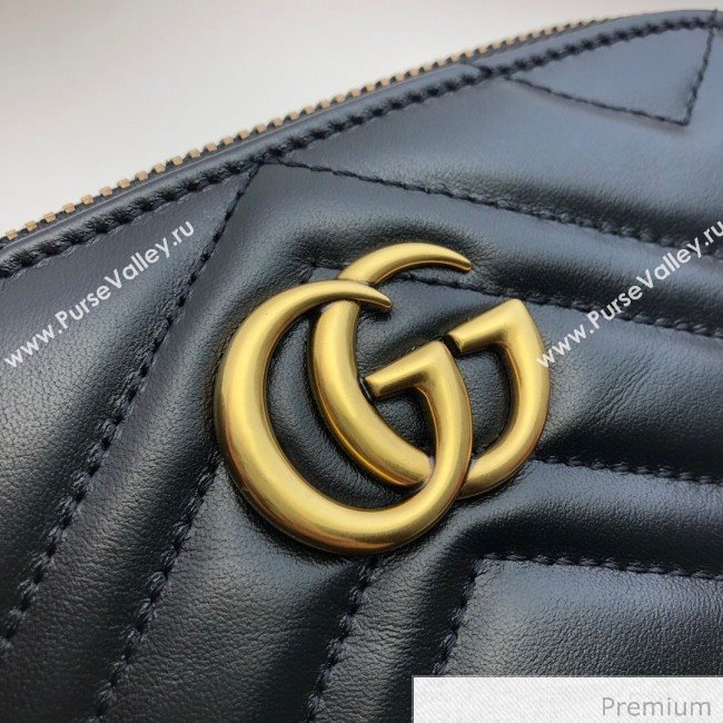 Gucci GG Marmont Large Cosmetic Case 625690 Black 2020 (DLH-20070134)