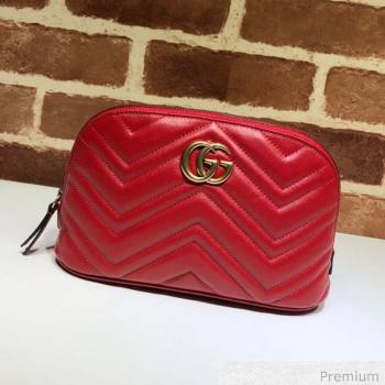 Gucci GG Marmont Large Cosmetic Case 625690 Red 2020 (DLH-20070133)