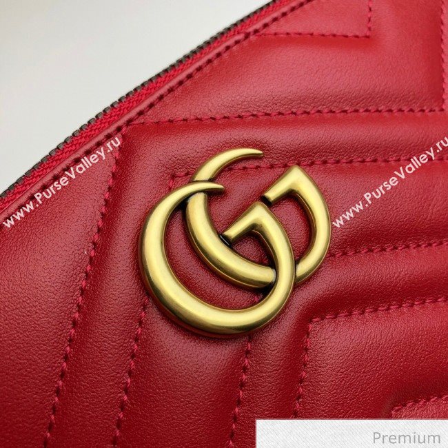 Gucci GG Marmont Large Cosmetic Case 625690 Red 2020 (DLH-20070133)