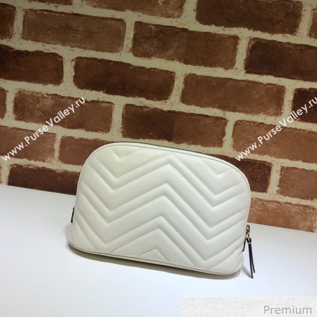 Gucci GG Marmont Large Cosmetic Case 625690 White 2020 (DLH-20070132)