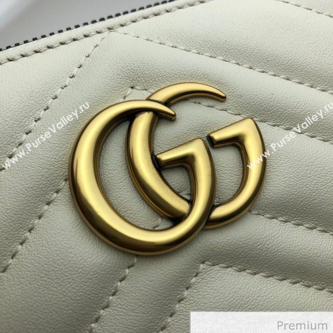 Gucci GG Marmont Large Cosmetic Case 625690 White 2020 (DLH-20070132)