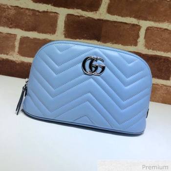 Gucci GG Marmont Large Cosmetic Case 625690 Pastel Blue 2020 (DLH-20070131)