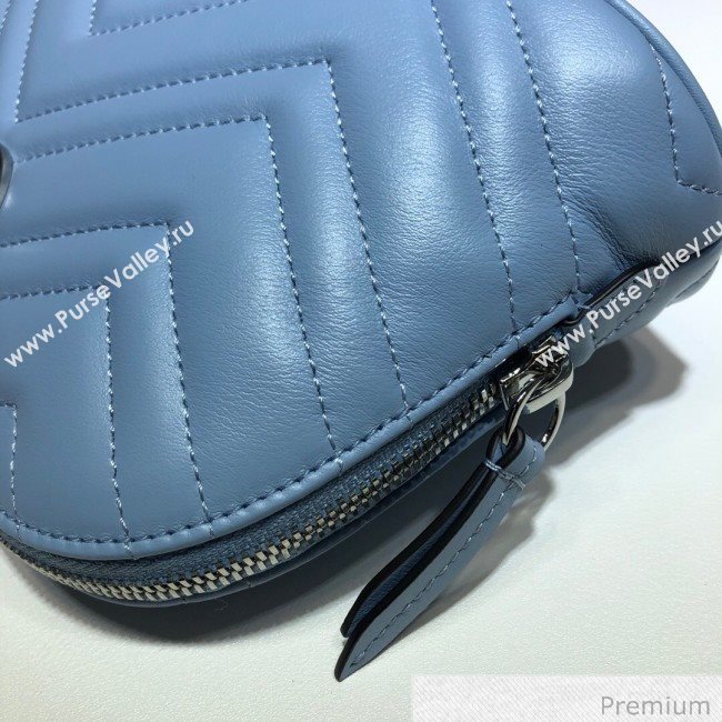 Gucci GG Marmont Large Cosmetic Case 625690 Pastel Blue 2020 (DLH-20070131)