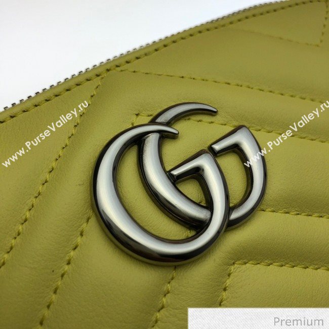 Gucci GG Marmont Large Cosmetic Case 625690 Pastel Yellow 2020 (DLH-20070129)