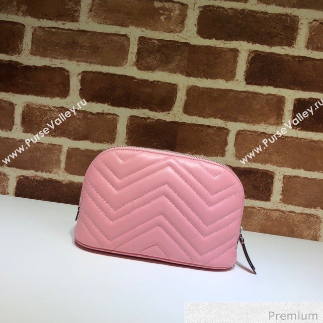 Gucci GG Marmont Large Cosmetic Case 625690 Pastel Pink 2020 (DLH-20070128)