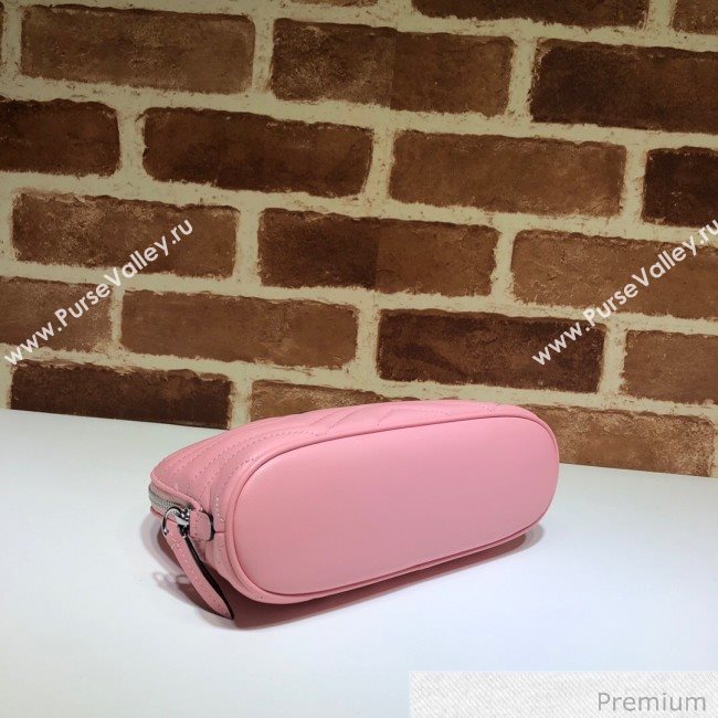 Gucci GG Marmont Large Cosmetic Case 625690 Pastel Pink 2020 (DLH-20070128)